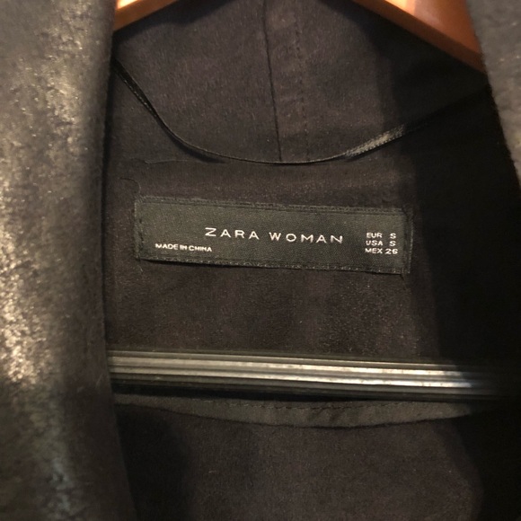 Zara Women’s Lightweight Black Vegan Leather Jacket in Size Small - Picture 8 of 8